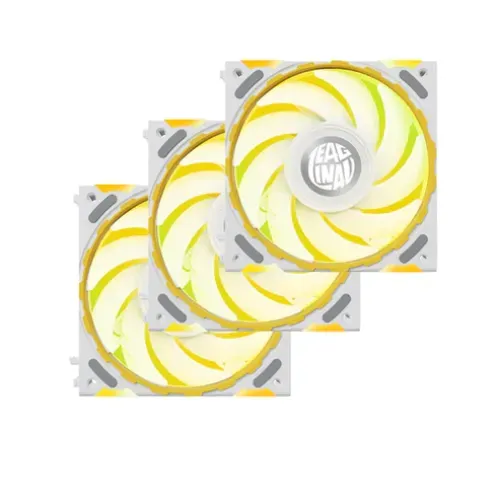 Yeston Zeaginal ZC-Zhuishen White LED 120mm Case Fan (3 Pack)